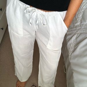 Mossimo White Linen Pants